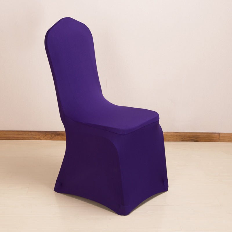 Stretch Polyester Chair Cover Thick Dark Purple - YauSpark