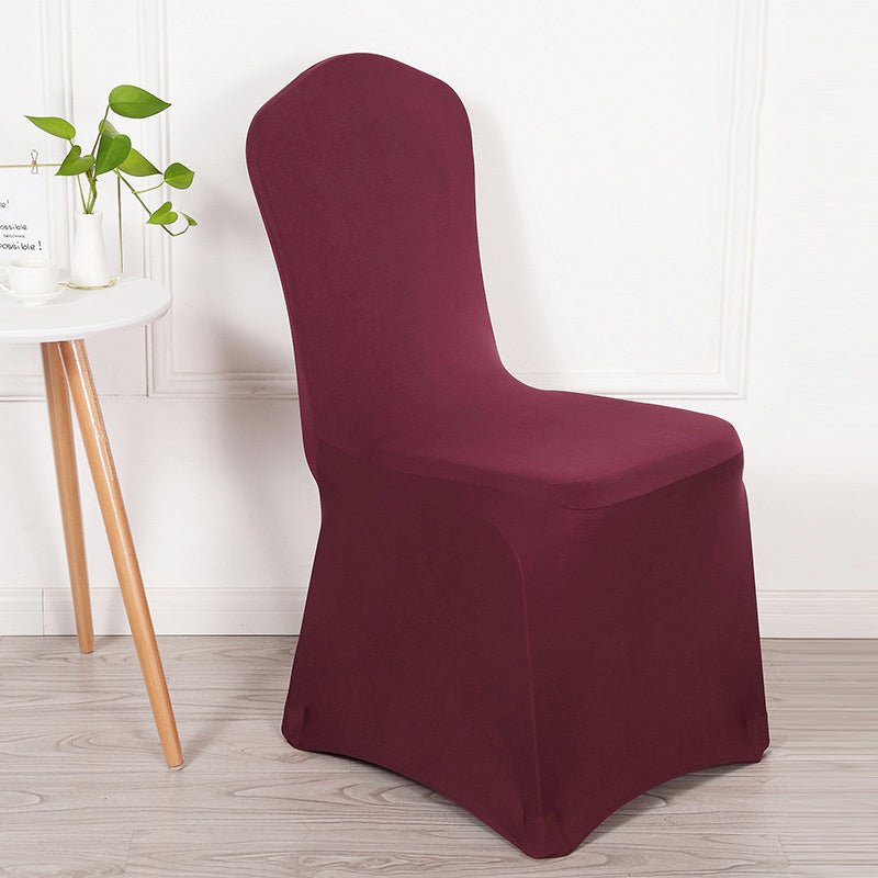 Stretch Polyester Chair Cover Thick Dark Red - YauSpark