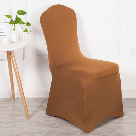 Stretch Polyester Chair Cover Thick Light Coffee - YauSpark