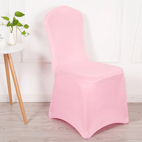 Stretch Polyester Chair Cover Thick Light Pink - YauSpark