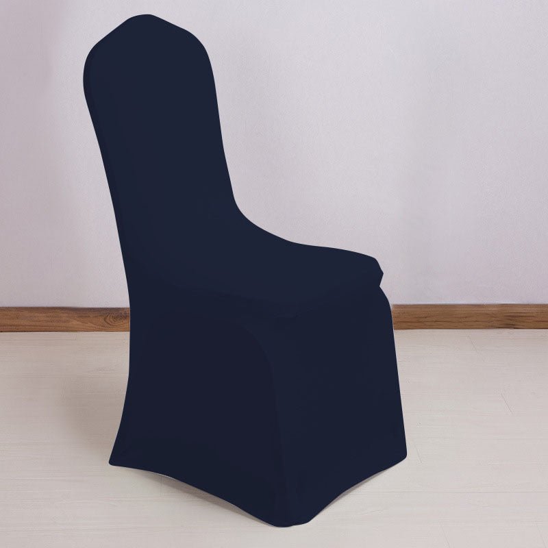 Stretch Polyester Chair Cover Thick Navy blue - YauSpark