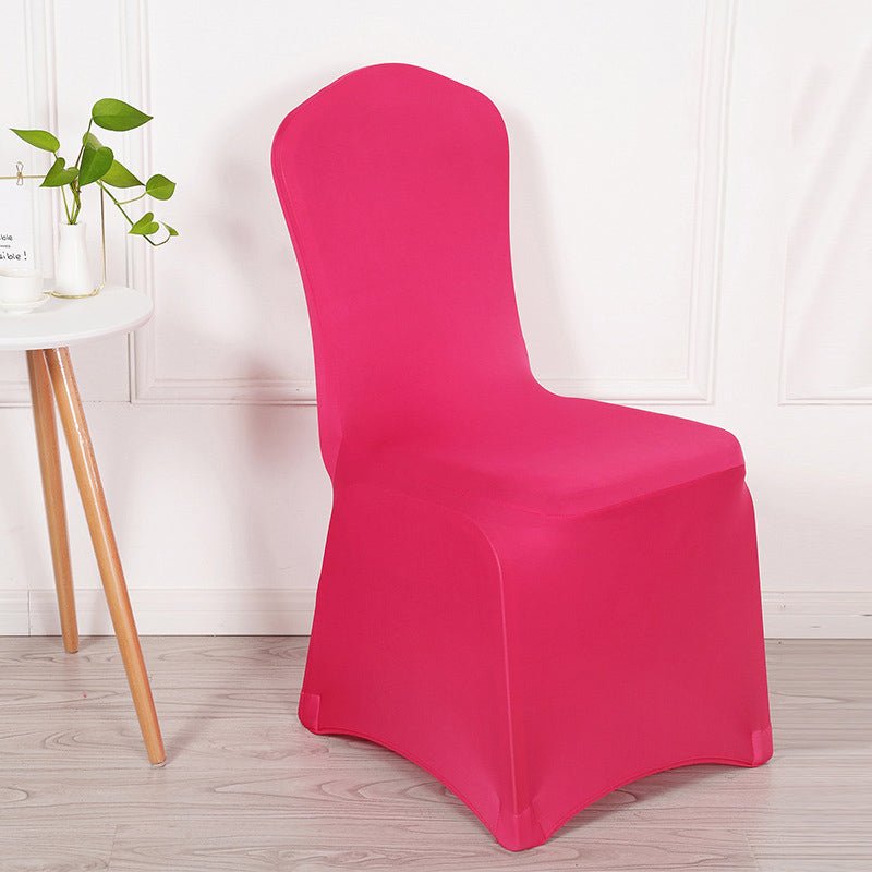 Stretch Polyester Chair Cover Thick Rose Red - YauSpark