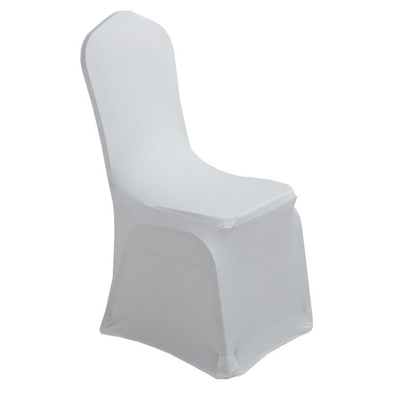 Stretch Polyester Chair Cover Thick Silver Gray - YauSpark