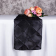 Taffeta Pintuck Table Runner 12"x108" Black - YauSpark