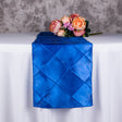 Taffeta Pintuck Table Runner 12"x108" Royal Blue - YauSpark
