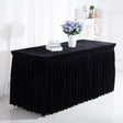 Velvet Rectangular Table Skirt 70"x23"x29" Black - YauSpark