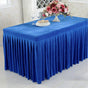 Velvet Rectangular Table Skirt 70"x23"x29" Lake Blue - YauSpark