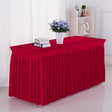 Velvet Rectangular Table Skirt 70"x23"x29" Red - YauSpark