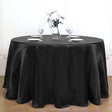 Weddings Satin Round Tablecloth Black - YauSpark