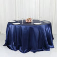 Weddings Satin Round Tablecloth Blue - YauSpark