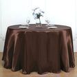 Weddings Satin Round Tablecloth Coffee - YauSpark