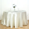Weddings Satin Round Tablecloth Cream - YauSpark