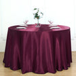 Weddings Satin Round Tablecloth Deep Purple - YauSpark