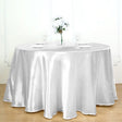 Weddings Satin Round Tablecloth White - YauSpark