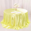 Weddings Satin Round Tablecloth Yellow - YauSpark