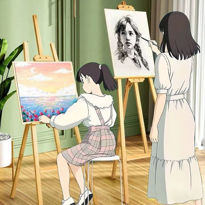 Wooden Painting Easel Solid Beech Wood 59“ - YauSpark