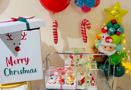 Christmas mini balloon gift box