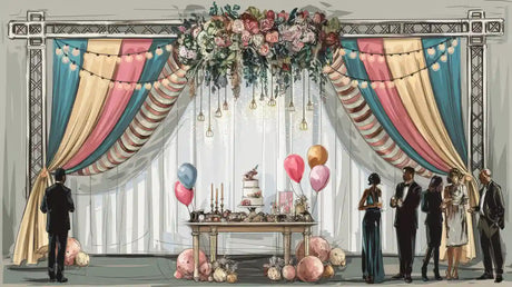 How to Make Pipe and Drape Backdrops Stand Out at Your Next Party