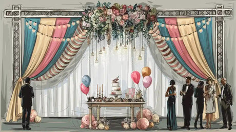 How to Make Pipe and Drape Backdrops Stand Out at Your Next Party - YauSpark