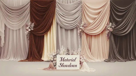 Wedding Backdrop Drapes Material Showdown - YauSpark