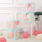 1 Set Transparent DIY Balloon Boxes 12" Blue - YauSpark