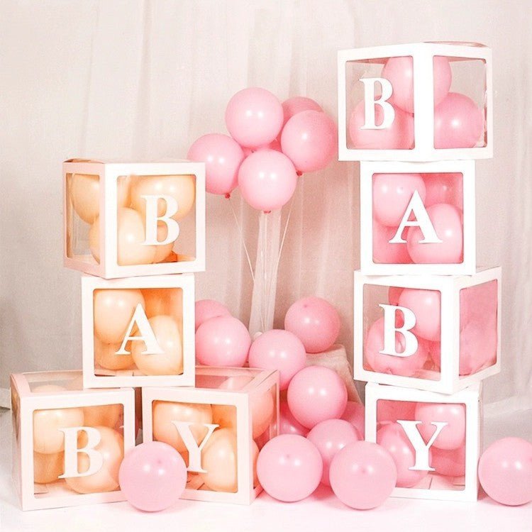 1 Set Transparent DIY Balloon Boxes 12" White - YauSpark