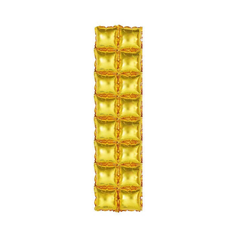 10 Pc Double Row Mylar Foil Balloon Backdrop 41"x11" Gold - YauSpark