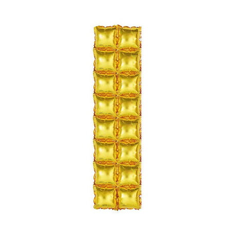 10 Pc Double Row Mylar Foil Balloon Backdrop 41"x11" Gold - YauSpark