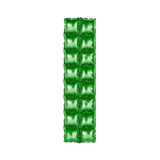 10 Pc Double Row Mylar Foil Balloon Backdrop 41"x11" Green - YauSpark