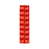 10 Pc Double Row Mylar Foil Balloon Backdrop 41"x11" Red - YauSpark