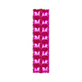 10 Pc Double Row Mylar Foil Balloon Backdrop 41"x11" Rose Red - YauSpark