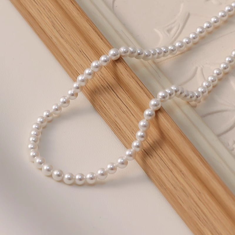 10 Pc Faux Mother of Pearls Beads Vase Fillers in 8mm White - YauSpark