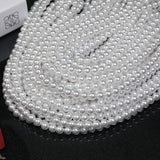 10 Pc Faux Mother of Pearls Beads Vase Fillers in 8mm White - YauSpark