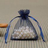 10 Pc Organza Drawstring Wedding Party Favor Gift Bags 5"x7" Navy Blue - YauSpark