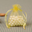 10 Pc Organza Drawstring Wedding Party Favor Gift Bags 5"x7" Yellow - YauSpark
