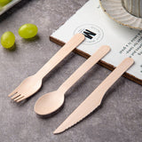 100 Pc Birchwood Spoons 6" Natural Disposable Wooden Cutlery - YauSpark