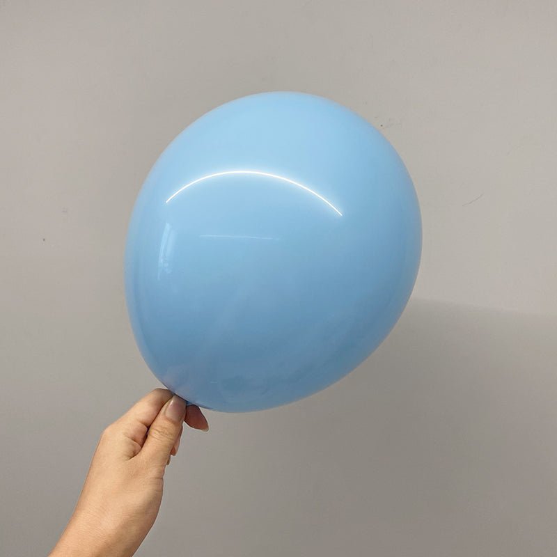 100 Pc Macaroon Blue Latex, Air or Water Balloons 5" - YauSpark