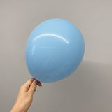 100 Pc Macaroon Blue Latex, Air or Water Balloons 5" - YauSpark
