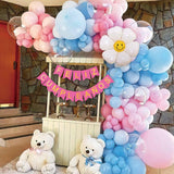 100 Pc Macaroon Blue Latex, Air or Water Balloons 5" - YauSpark