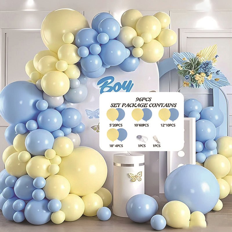 100 Pc Macaroon Yellow Latex, Air or Water Balloons 5" - YauSpark
