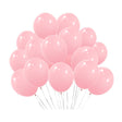 100 Pc Matte Baby Pink Latex, Air or Water Balloons 5" - YauSpark