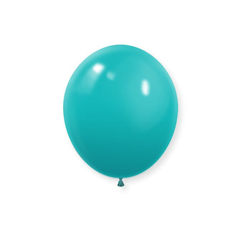 100 Pc Matte Caribbean Blue Latex Helium, Air or Water Balloons 10" - YauSpark