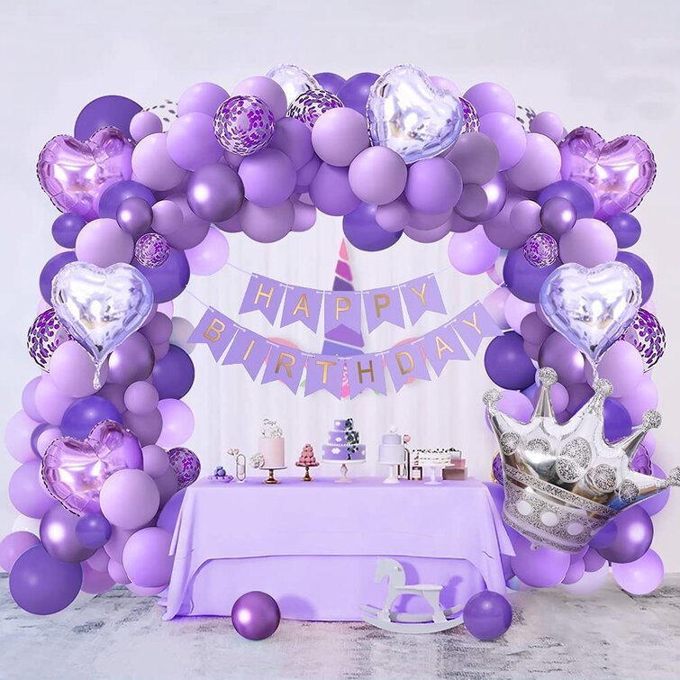 100 Pc Matte Lavender Latex, Air or Water Balloons 5" - YauSpark