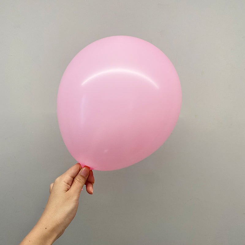 100 Pc Matte Light Pink Latex, Air or Water Balloons 5" - YauSpark