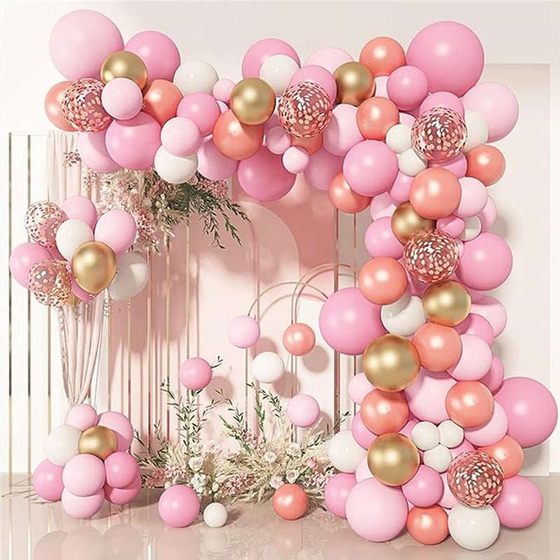 100 Pc Matte Light Pink Latex, Air or Water Balloons 5" - YauSpark
