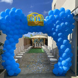 100 Pc Matte Mid Blue Latex Helium, Air or Water Balloons 10" - YauSpark