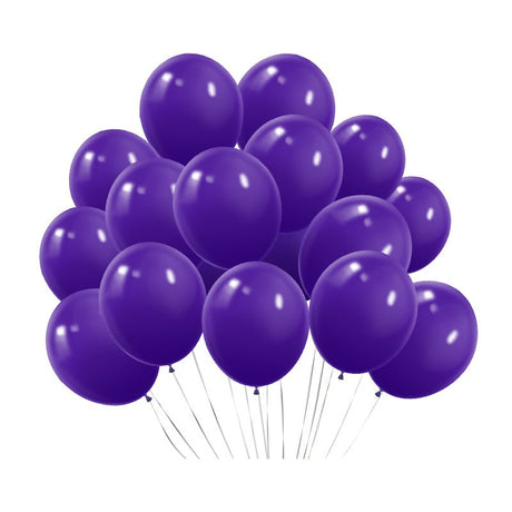 100 Pc Matte Purple Latex, Air or Water Balloons 5" - YauSpark