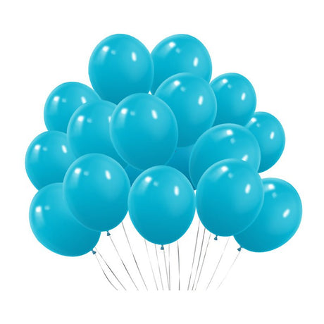 100 Pc Matte Turqueza Latex, Air or Water Balloons 5" - YauSpark