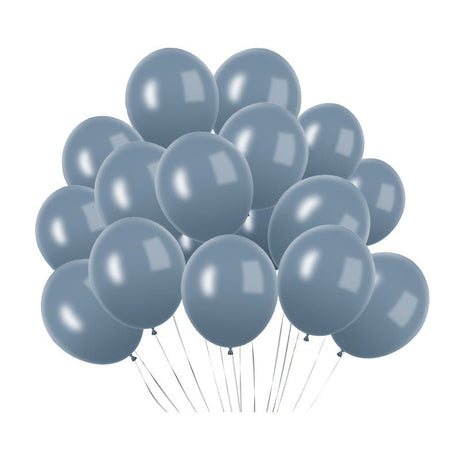 100 Pc Pastel Dusk Blue Latex, Air or Water Balloons 5" - YauSpark