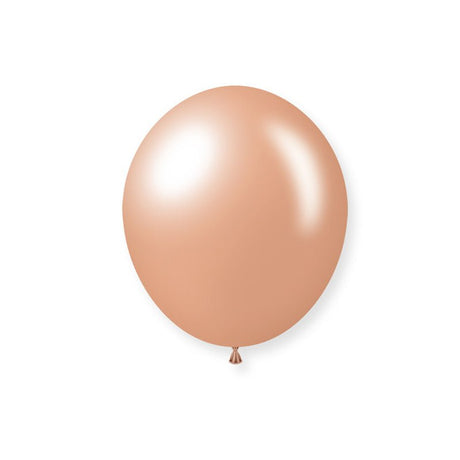 100 Pc Shiny Pearl Rose Gold Latex Helium, Air or Water Balloons 10" - YauSpark